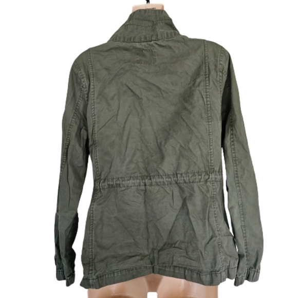 Old Navy Green Twill Field Utility Jacket Size Women's Medium - Picture 3 of 9